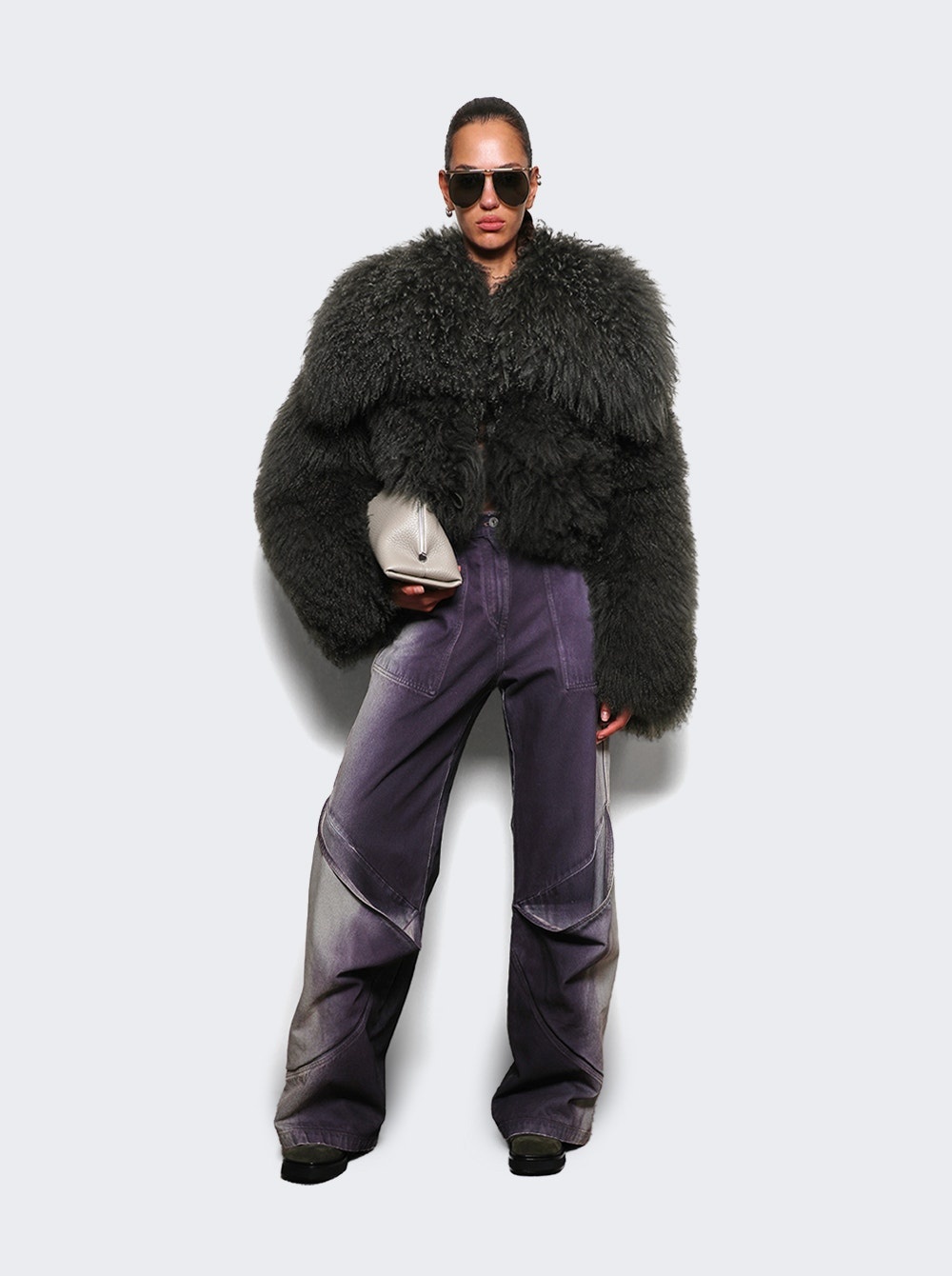 Mongolian Fur Jacket Green - 2