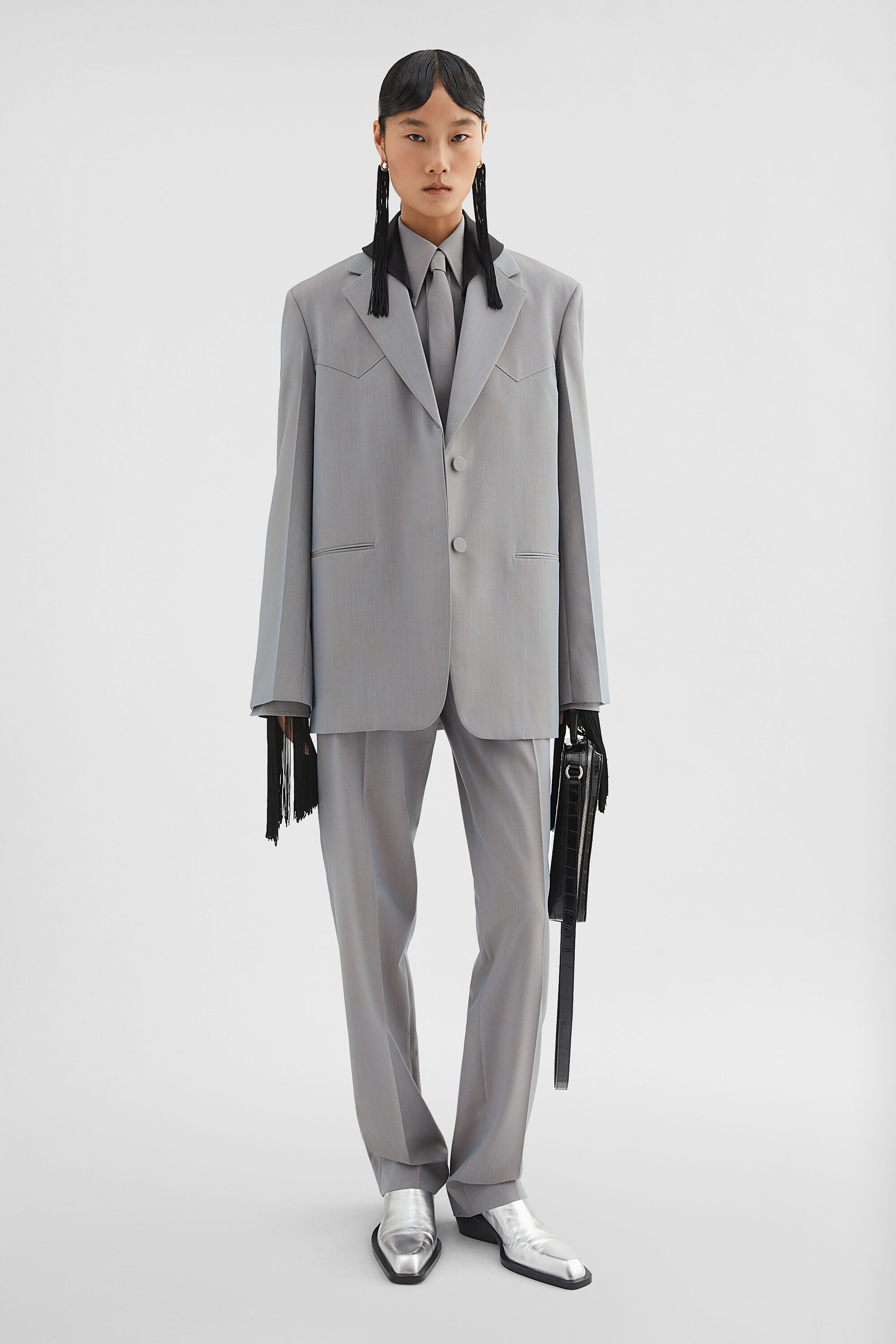 Wool Poplin Tailored Jacket - 4
