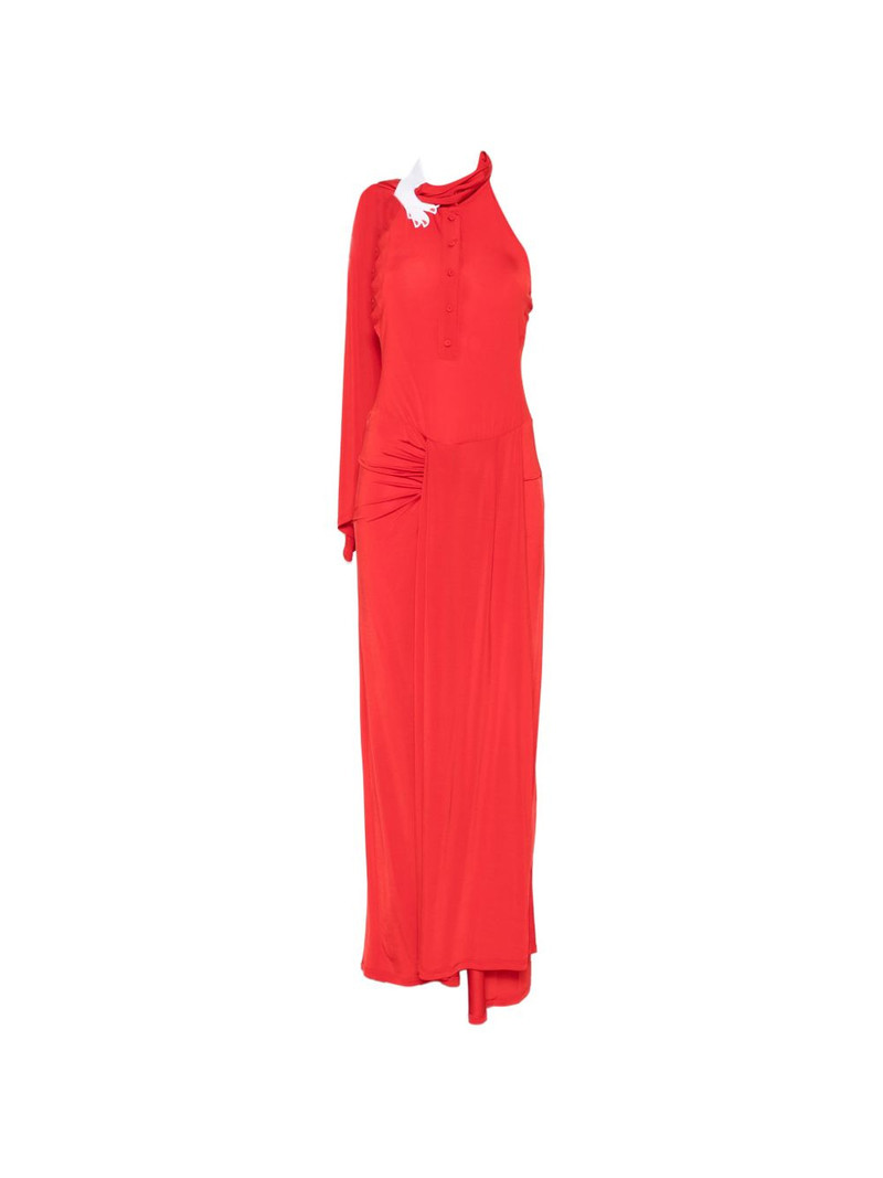 halter-neck asymmetrical maxi dress 1
