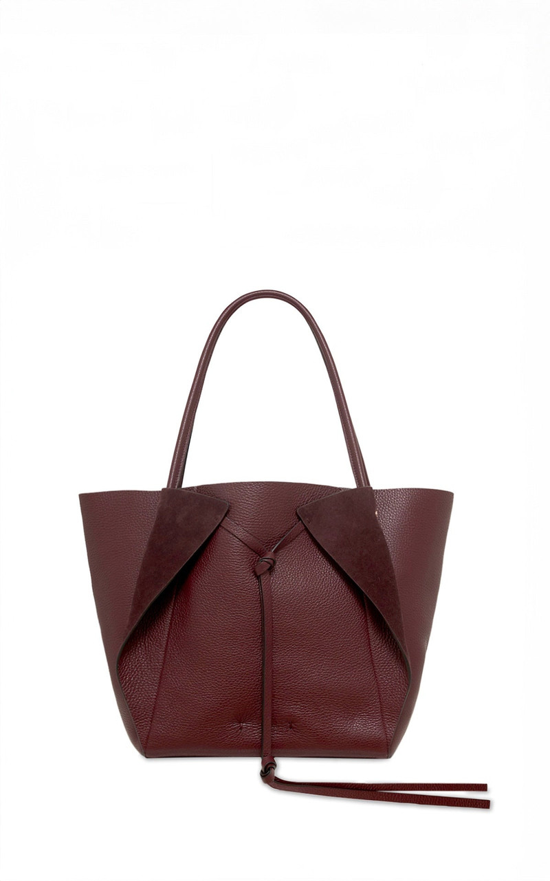 Marija Tote Bag in Bordeaux Textured Leather 1