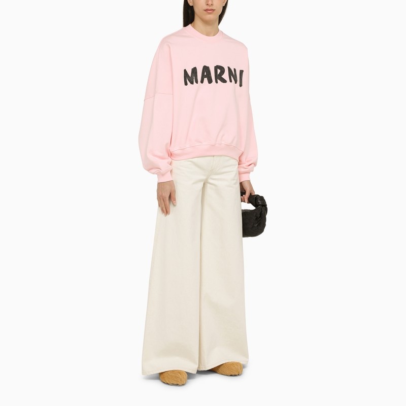 Marni Wide Pink Crew-Neck Sweatshirt - 2