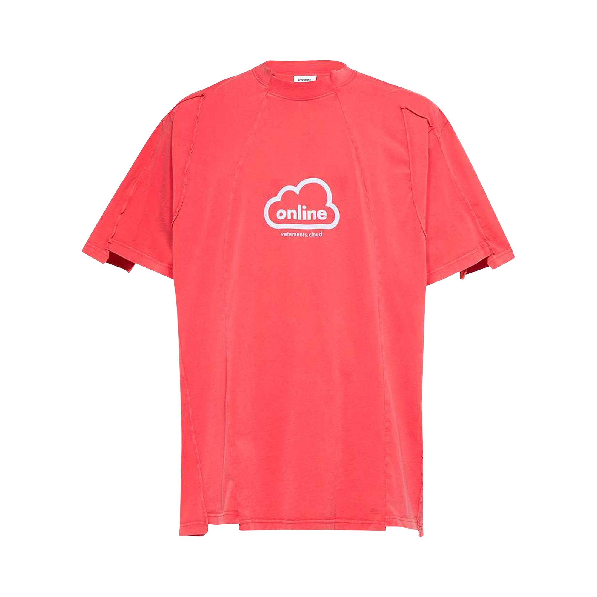 Vetements Online Cut-Up T-Shirt 'Red' - 1