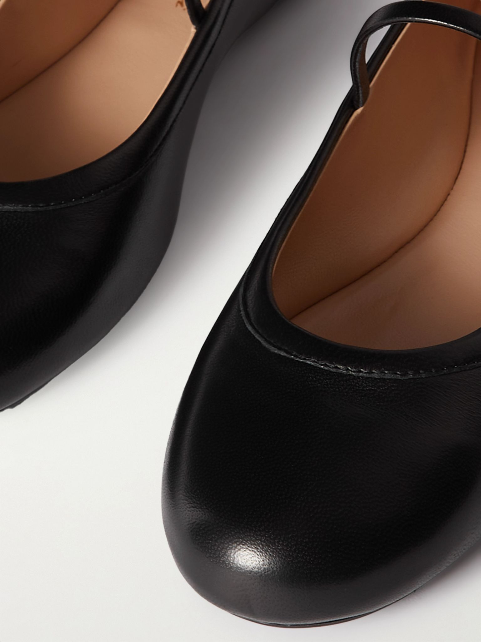 Carla leather Mary Jane ballet flats Black - 4