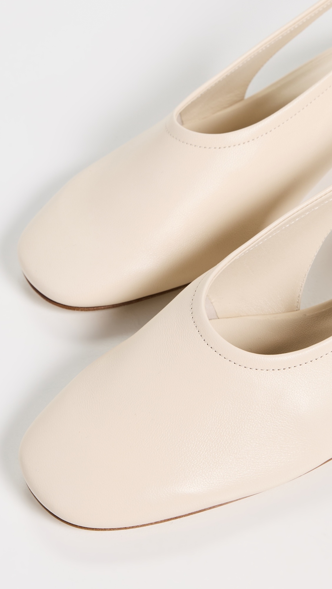 Dua Nappa Leather Creamy Pumps - 5