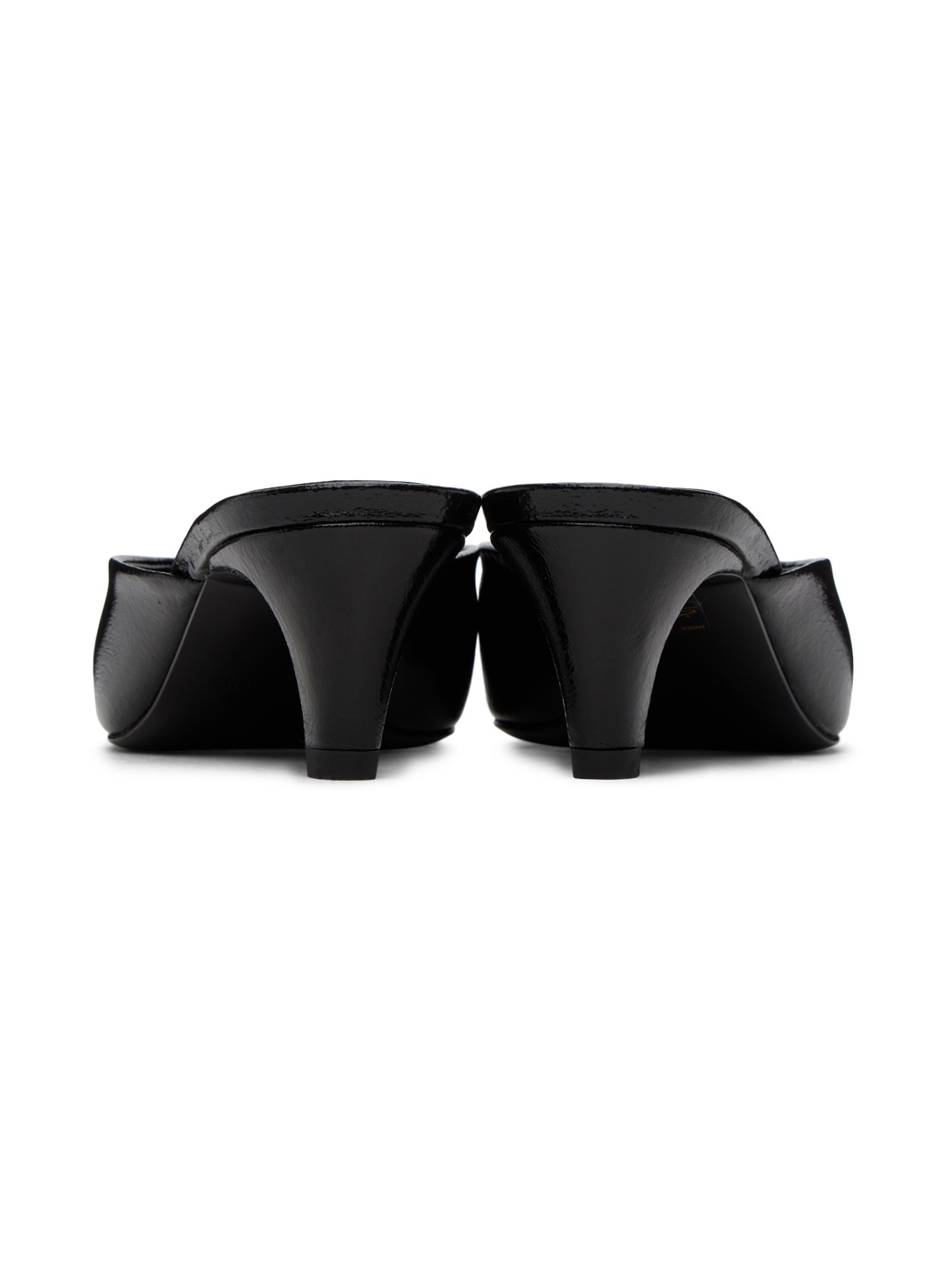 Black 'The Patent Leather Mule' Heels - 2