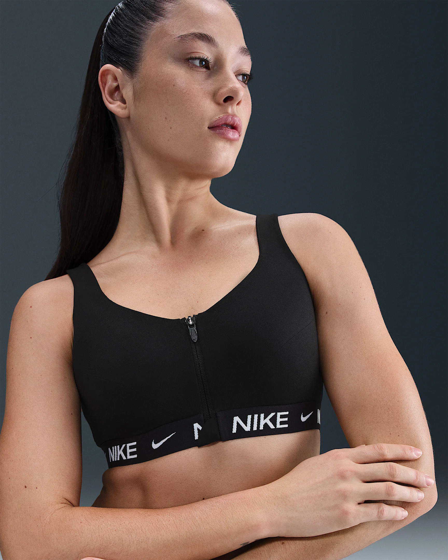 Nike Indy High Support Women's Padded Front-Zip Sports Bra - 1
