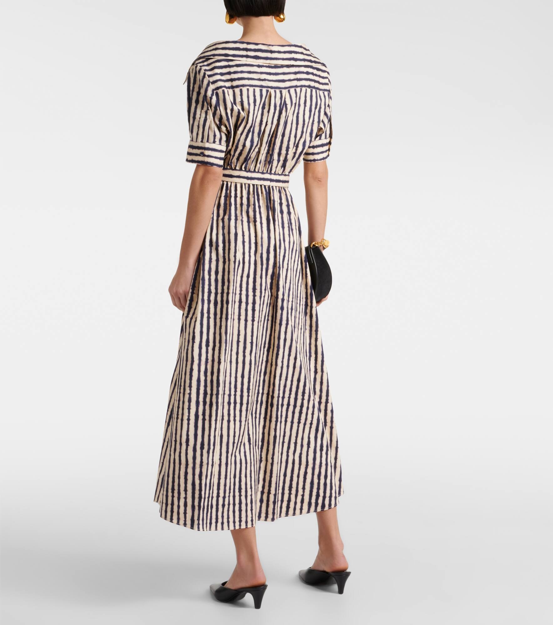 Lydia off-shoulder cotton-blend midi dress - 3