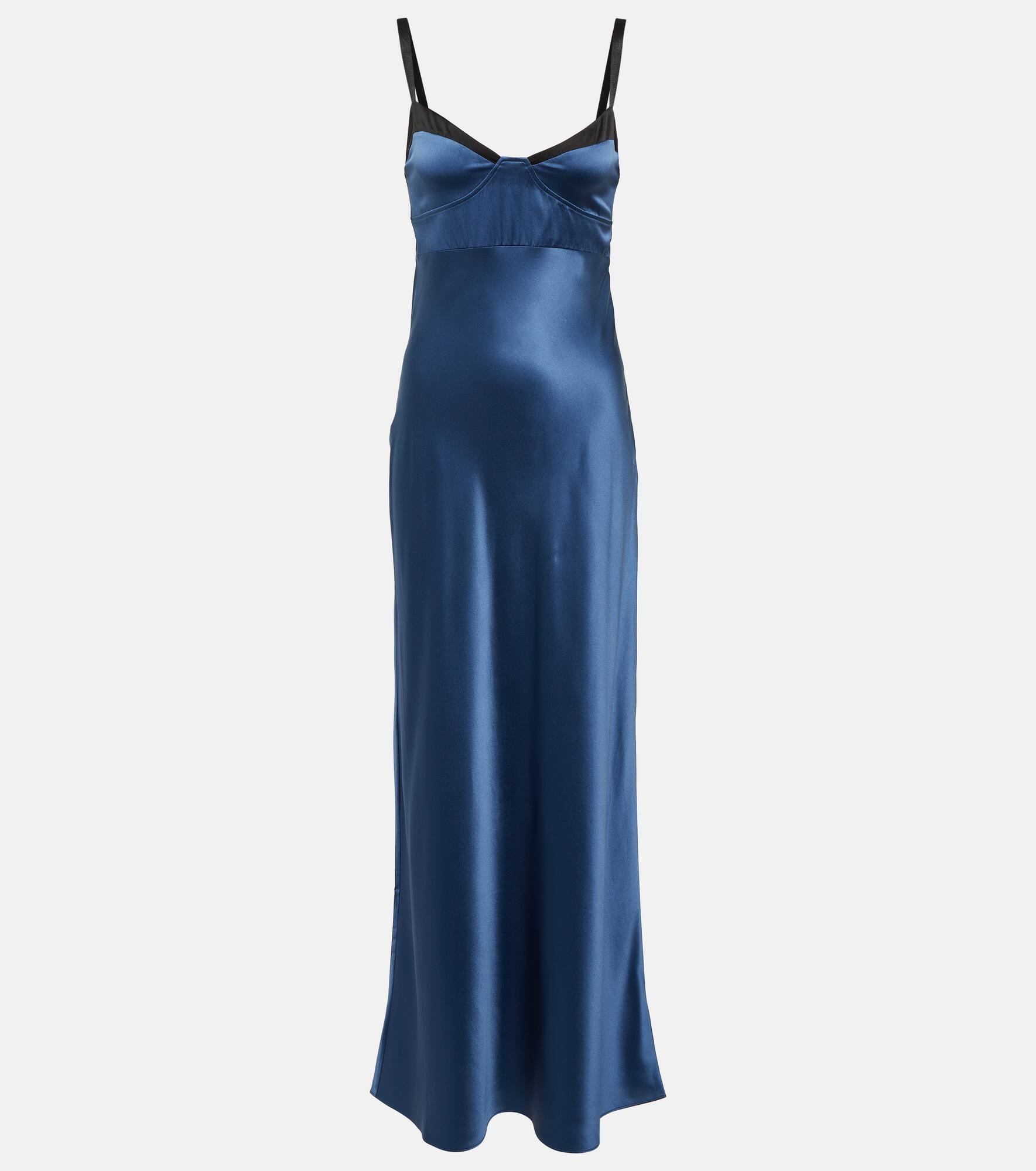 Depeche Balconette satin gown - 1
