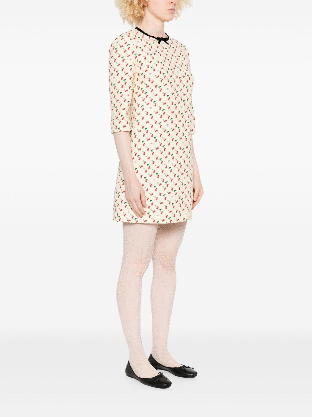 cherry-motif dress - 3