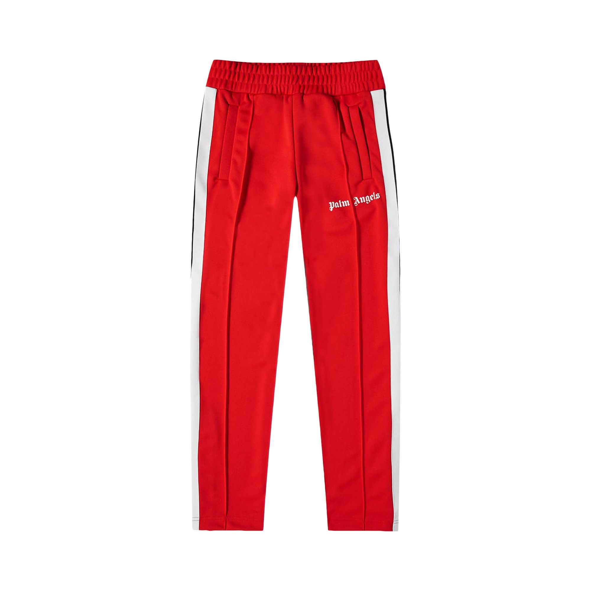 Palm Angels Slim Track Pants 'Red/White' - 1