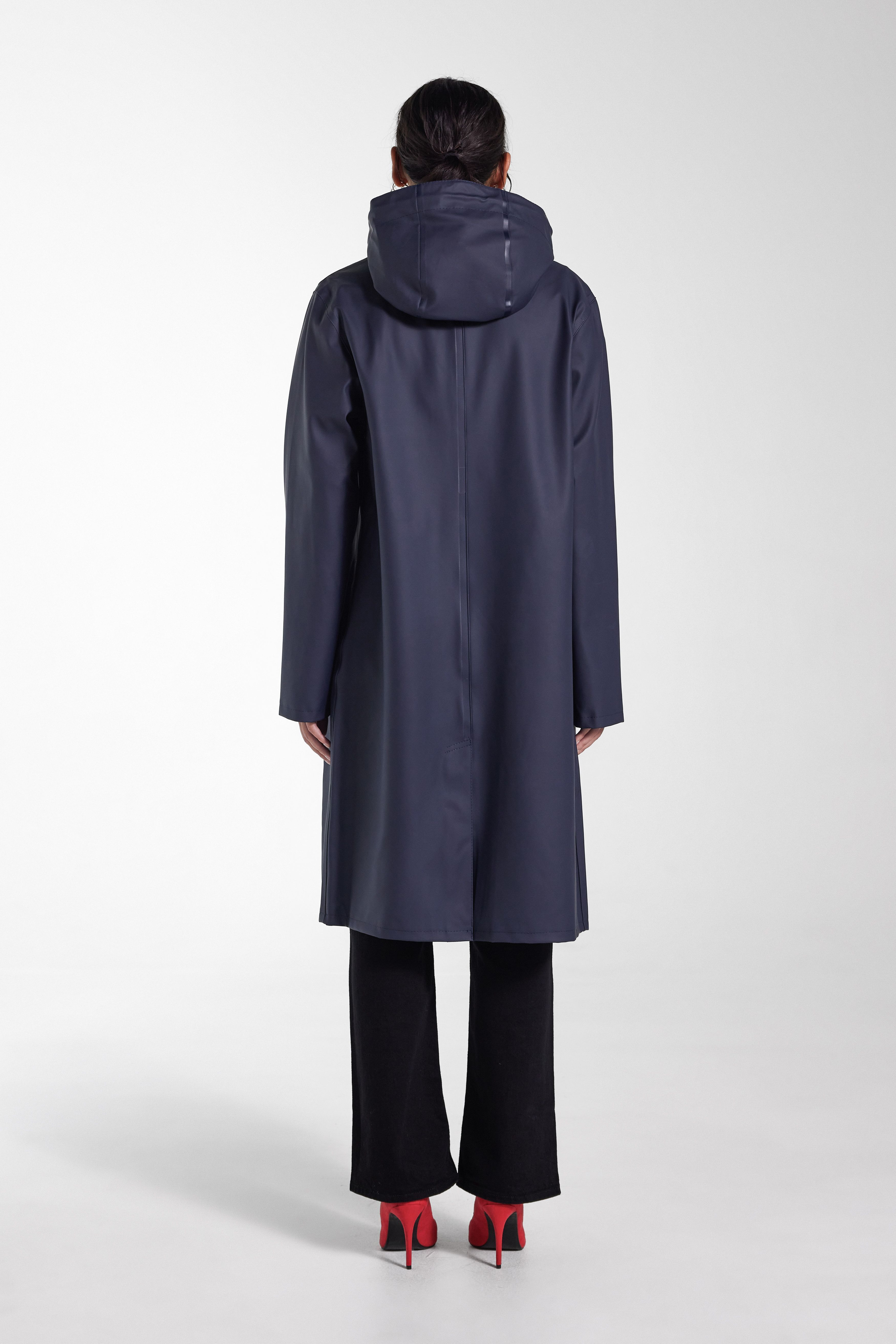 Stockholm Long Raincoat Navy - 4