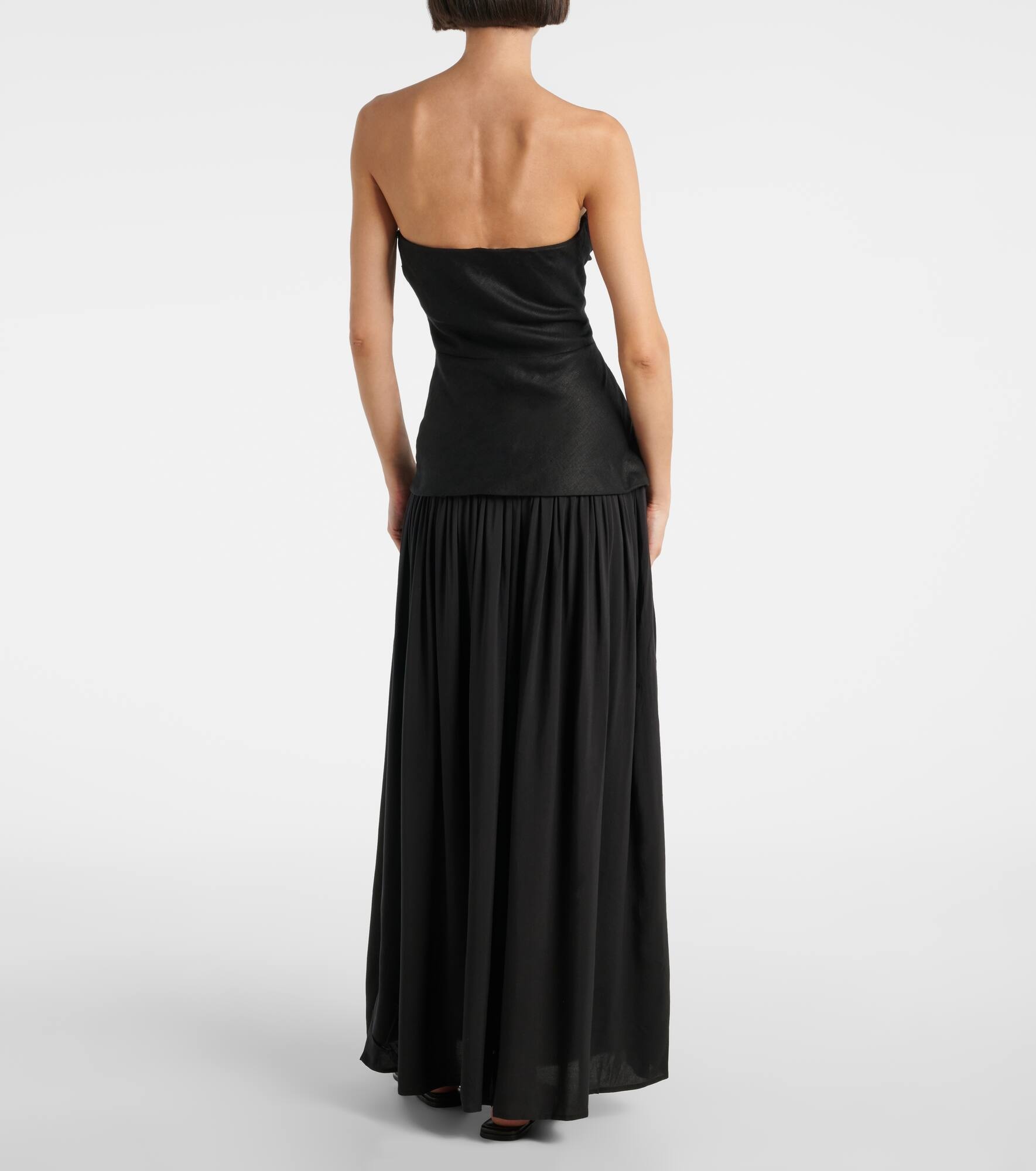 Hedy strapless linen maxi dress - 3