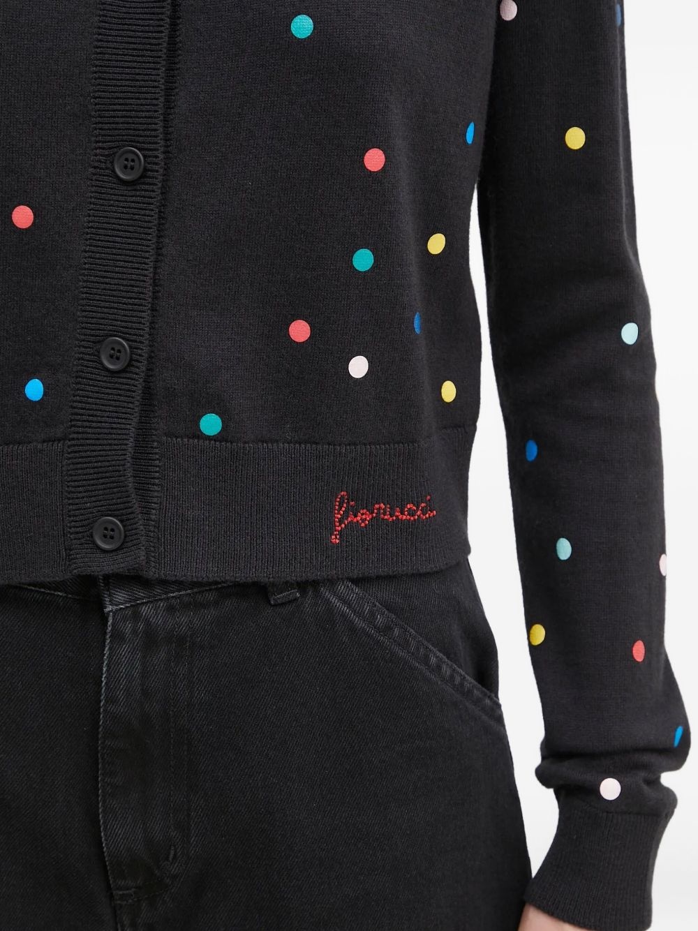 polka-dot button cardigan - 5