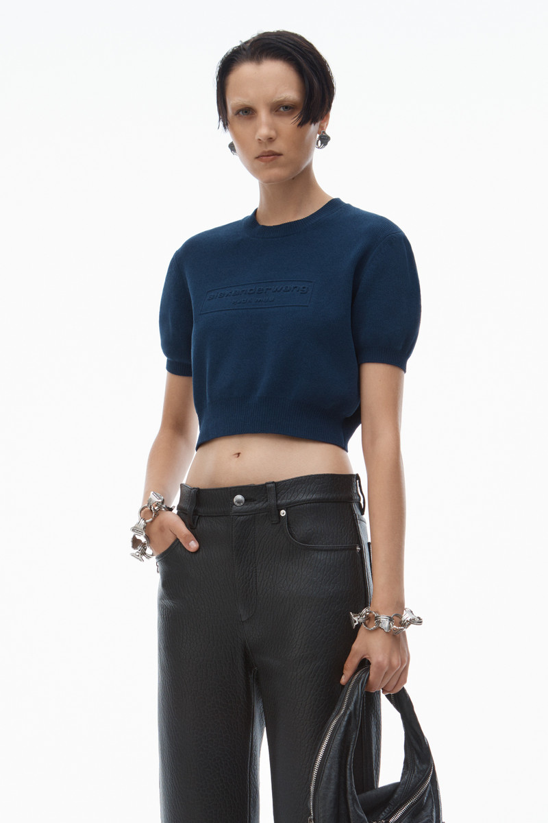 Logo-Embossed Tee in Rib-Knit 2