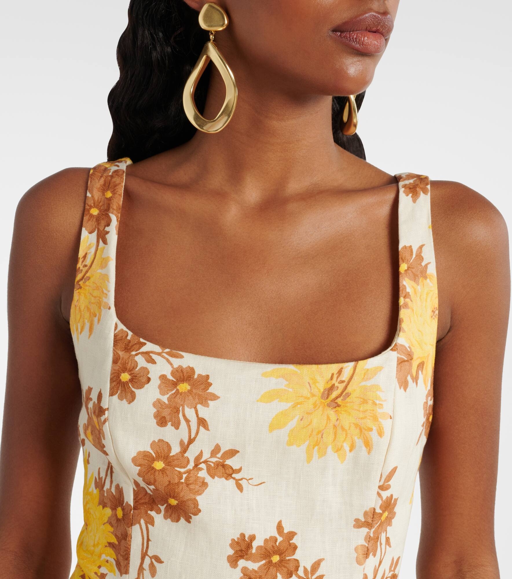 Felice floral linen minidress - 4