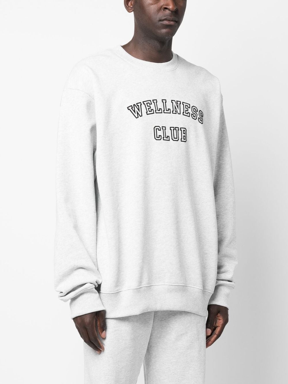 slogan-print cotton sweatshirt - 4