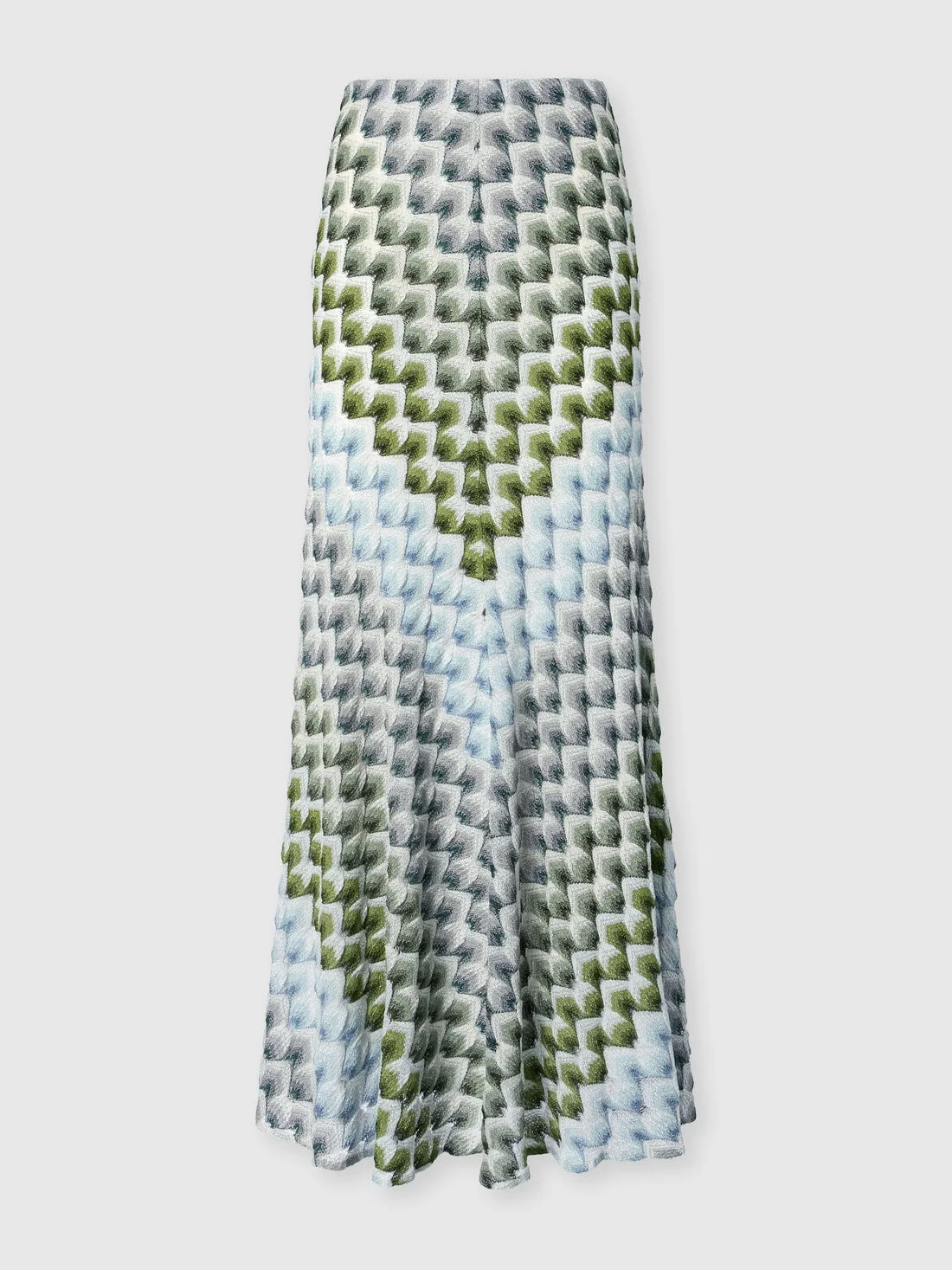 Long viscose lamé skirt with lace motif - 1