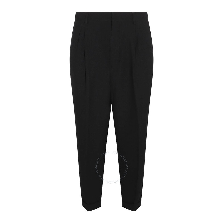 Ami Paris Men's Noir Carott Fit Trousers - 1