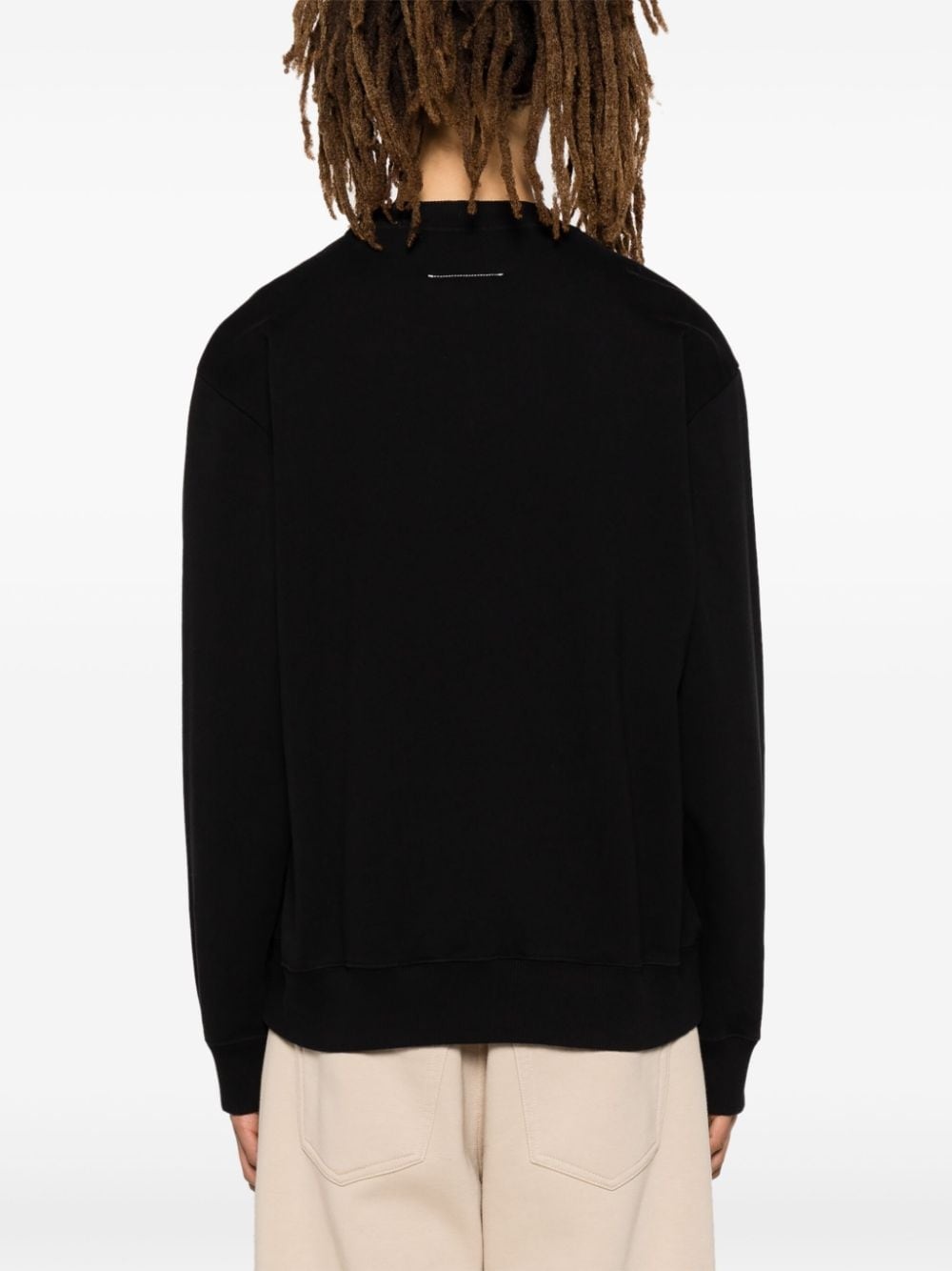 logo-print cotton sweatshirt - 4