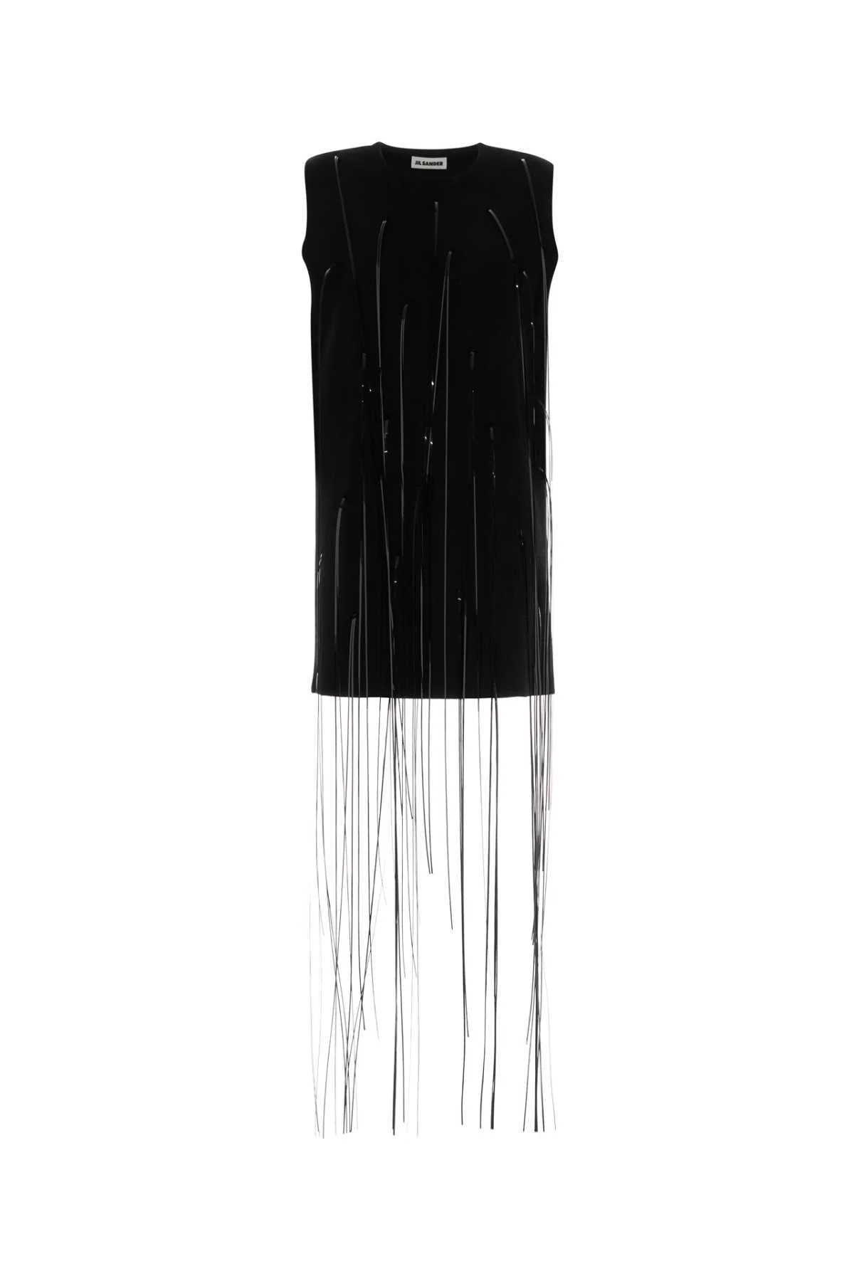 Jil Sander Women Black Velvet Mini Dress - 1