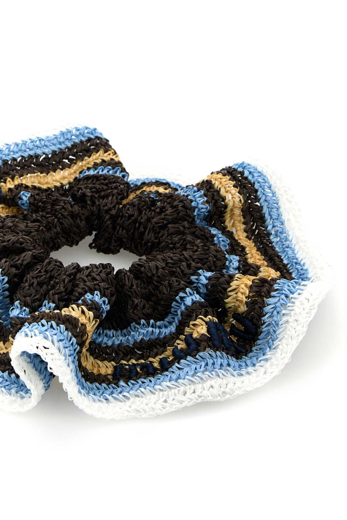 Miu Miu Women Embroidered Rafia Scrunchie - 2