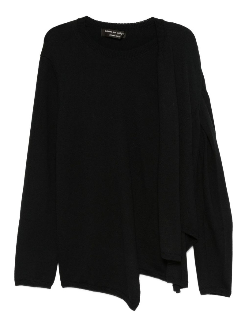 layered wrap sweater 1