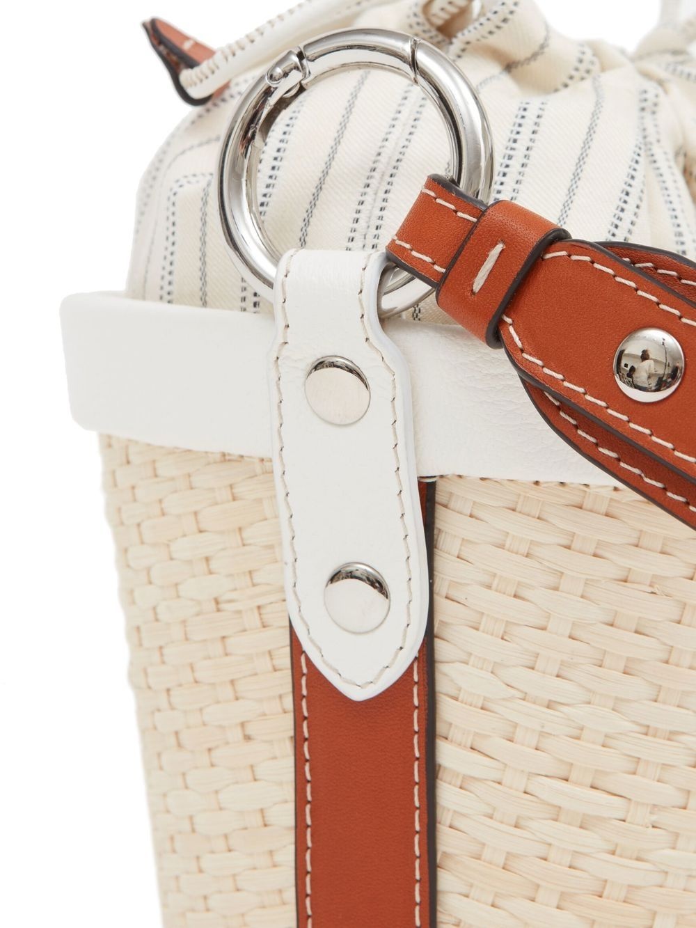 woven-raffia shoulder bag - 5