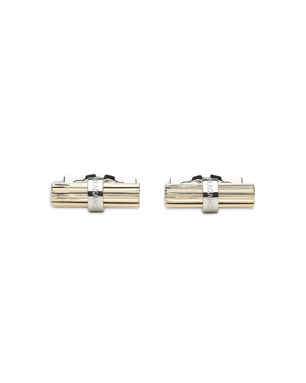 Men's Two Tone Cylindrical Cufflinks - 1