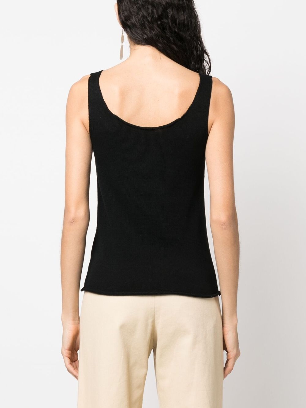 scoop neck knitted vest top - 4