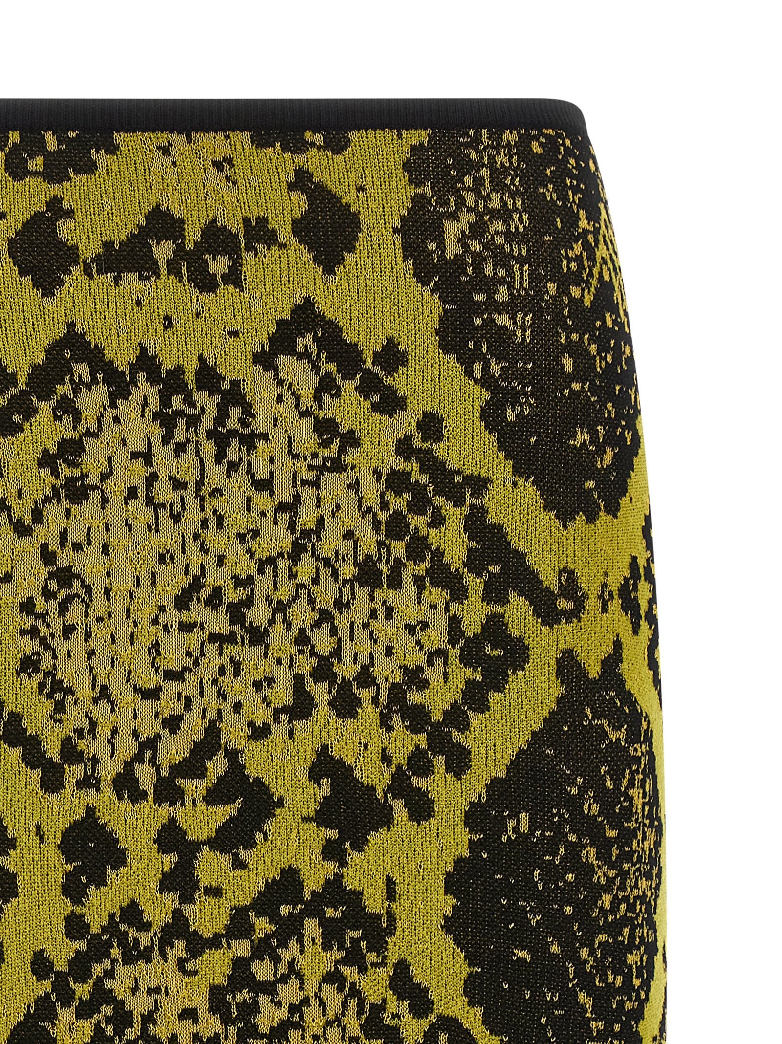 Python Jacquard Skirt Skirts Yellow - 3