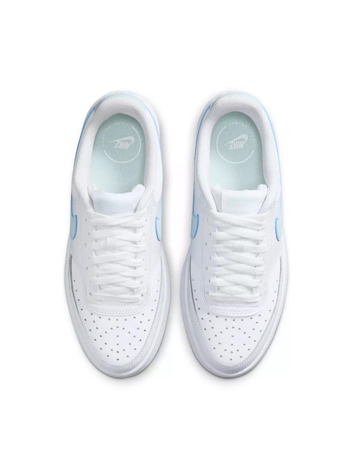 Court Vision Alta "White/Glacier Blue" Women's Shoe - 4