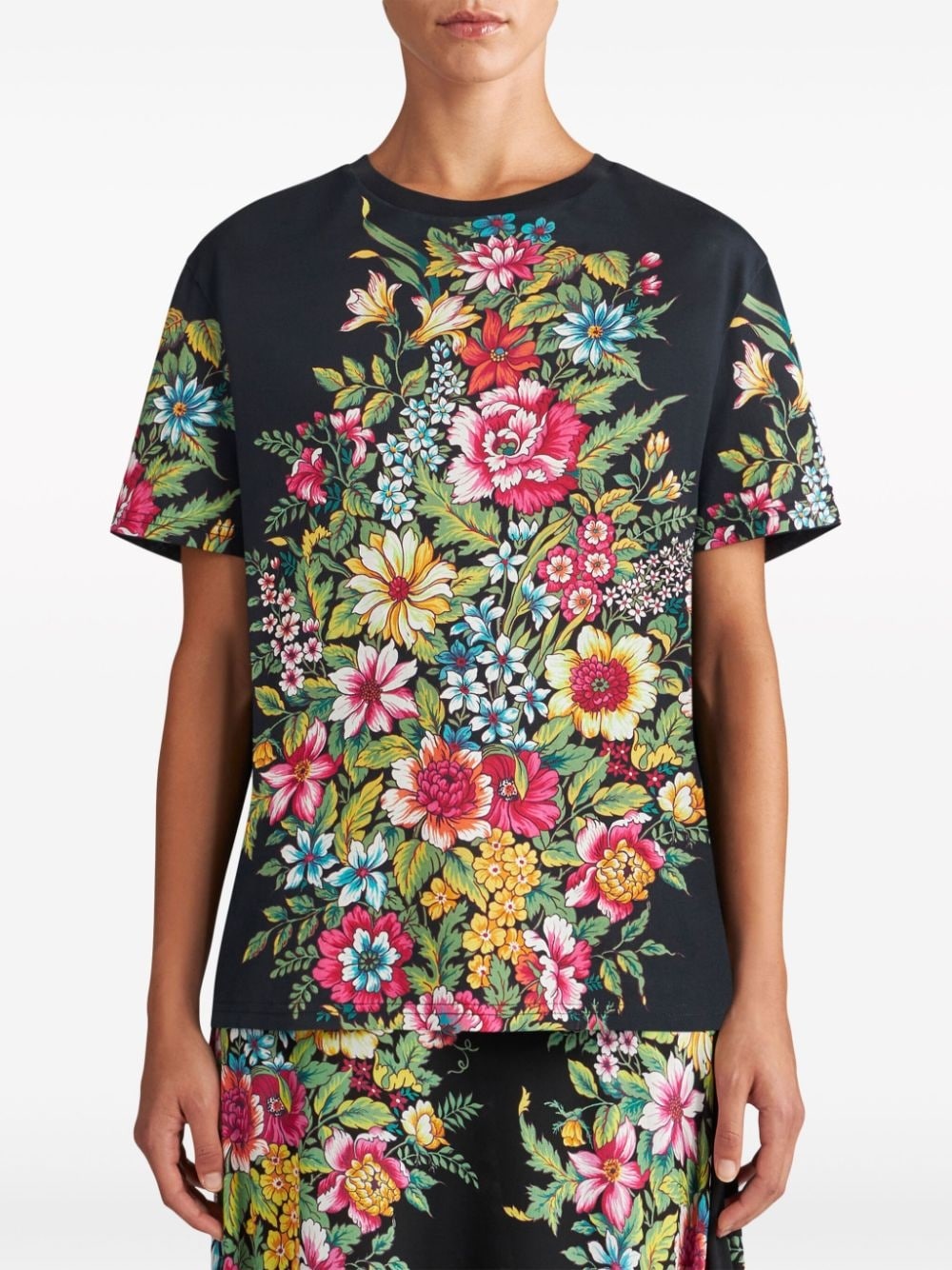 floral-print cotton T-shirt - 3