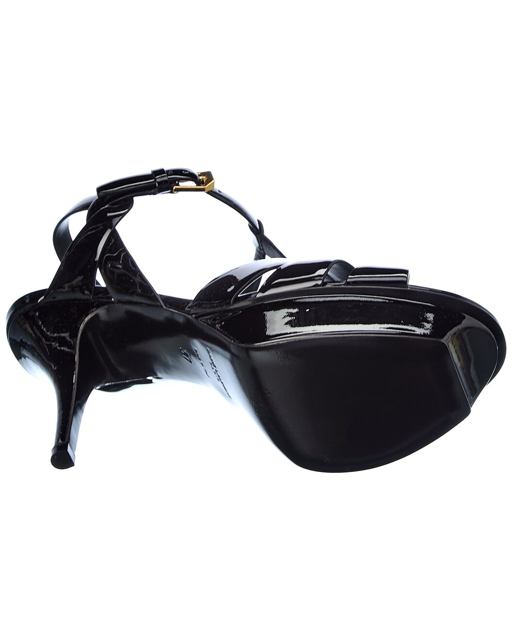 Saint Laurent Tribute 75 Patent Platform Sandal - 4