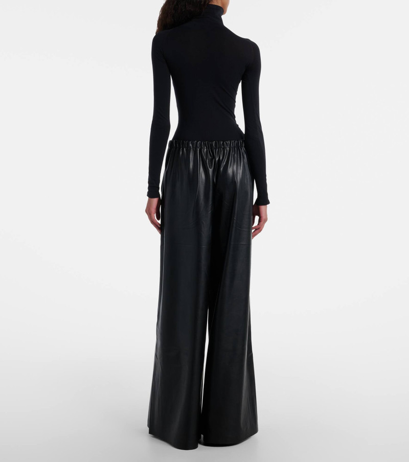 Pleated high-rise wide-leg pants 3