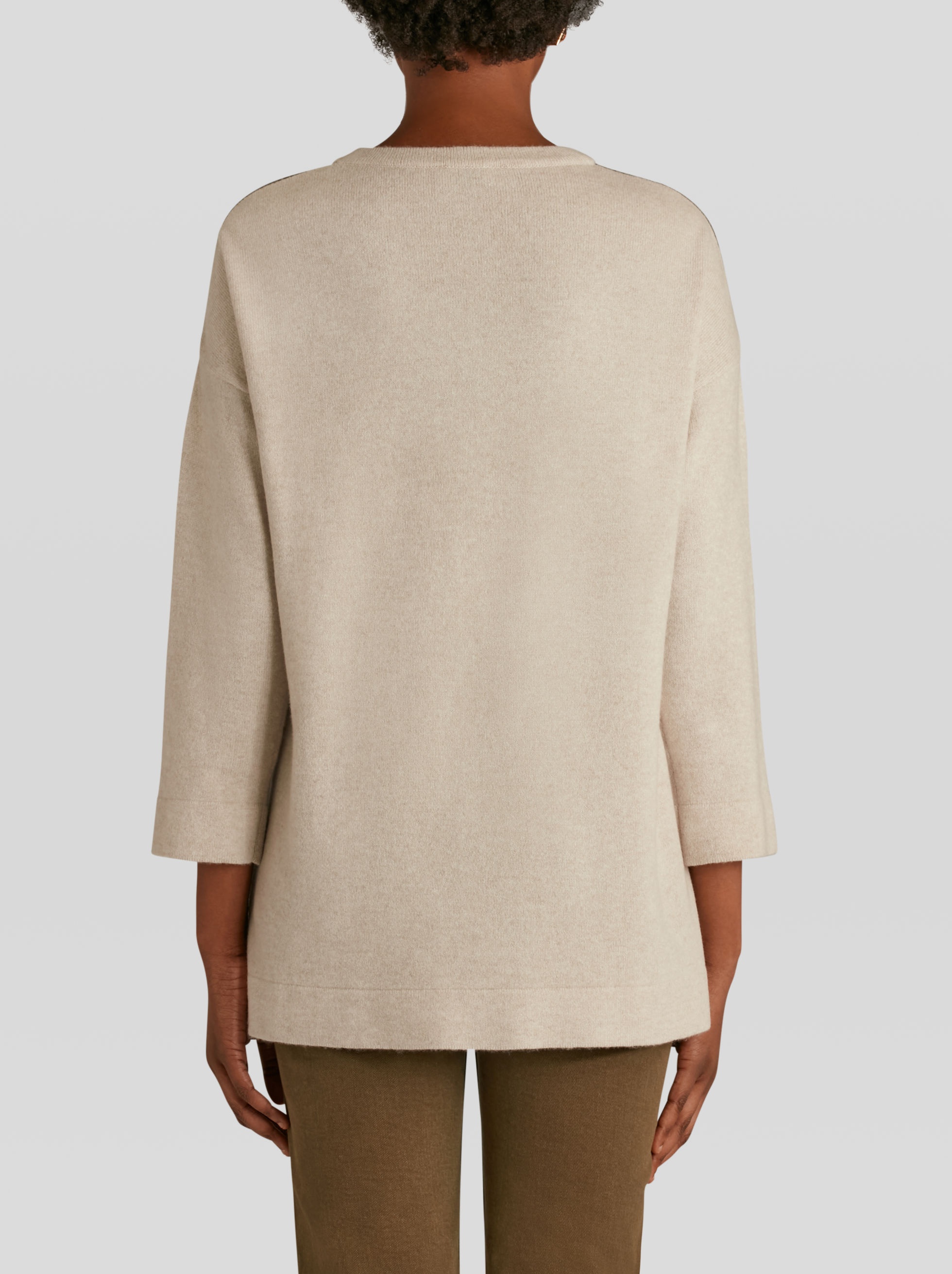 JUMPER WITH SCARF SILK INSERTS - 4