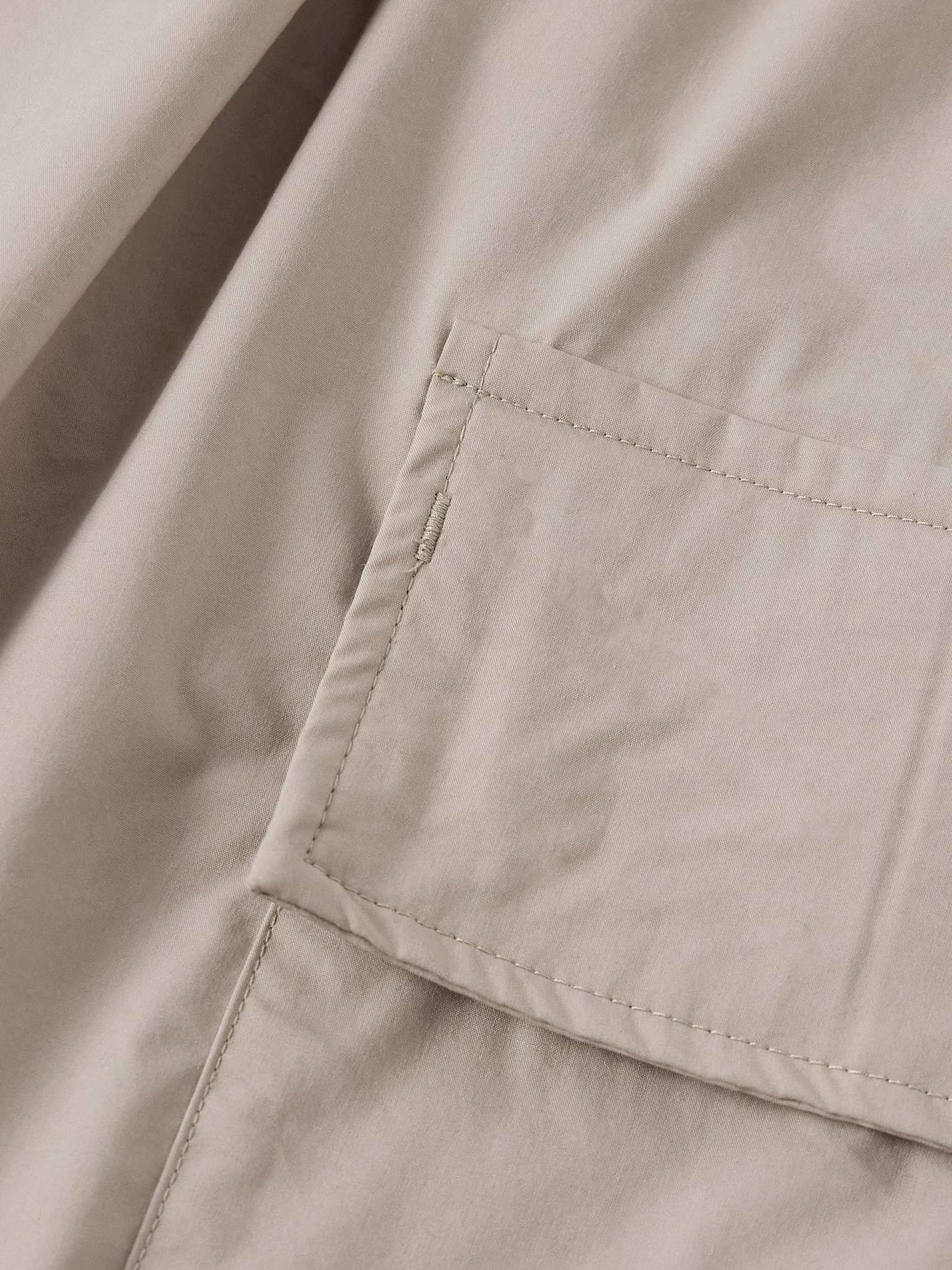 Straight-Leg Cotton-Blend Shell Drawstring Cargo Shorts - 5