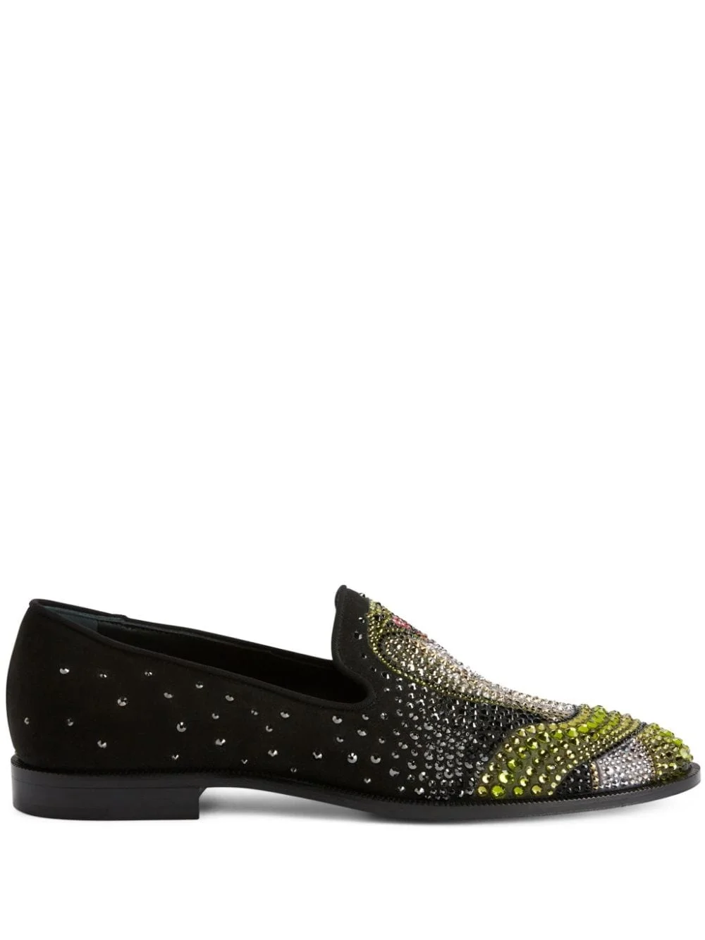 Python crystal-embellished loafers - 1