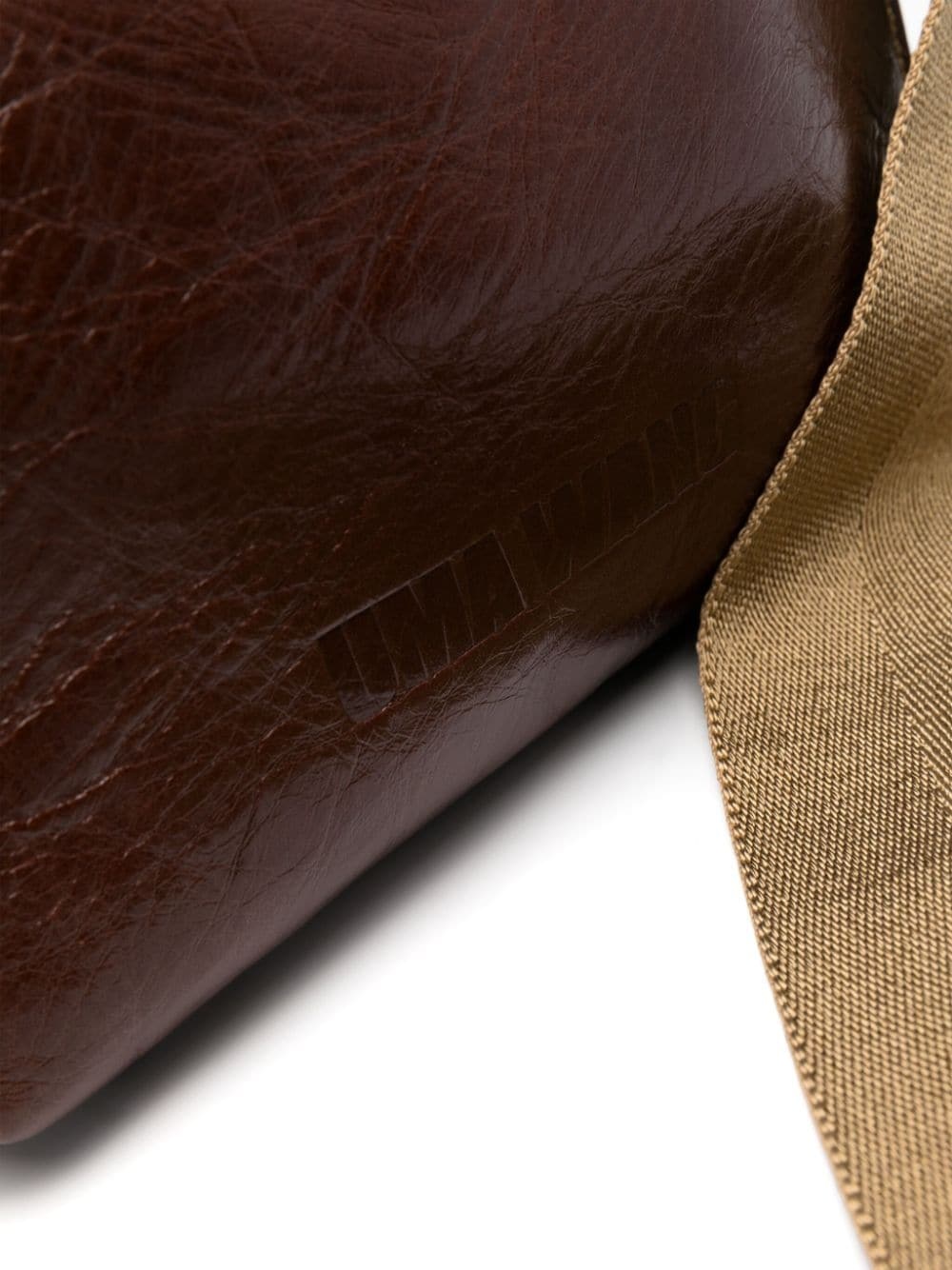 logo-debossed leather shoulder bag - 4