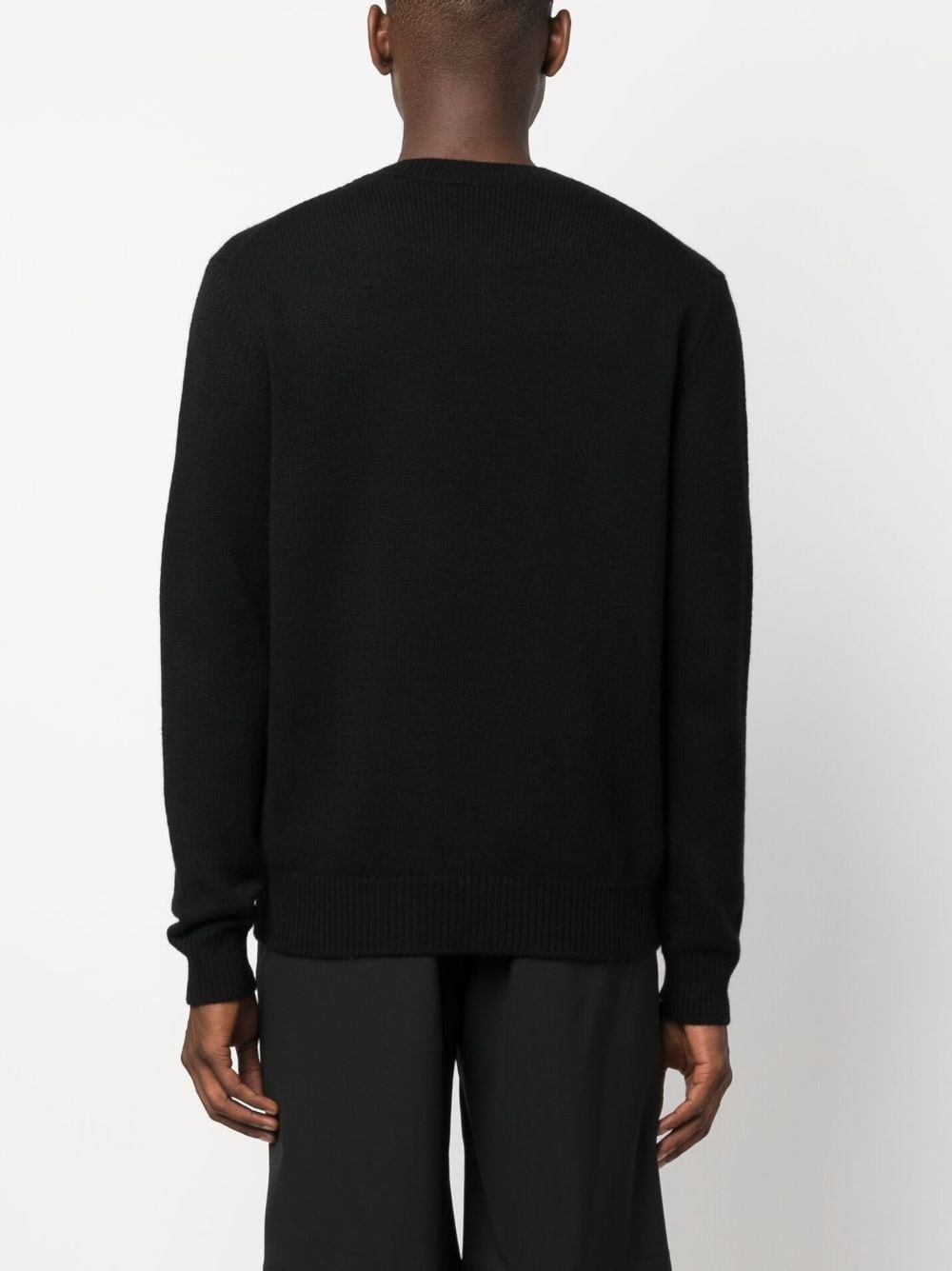 logo-embroidered cashmere jumper - 4