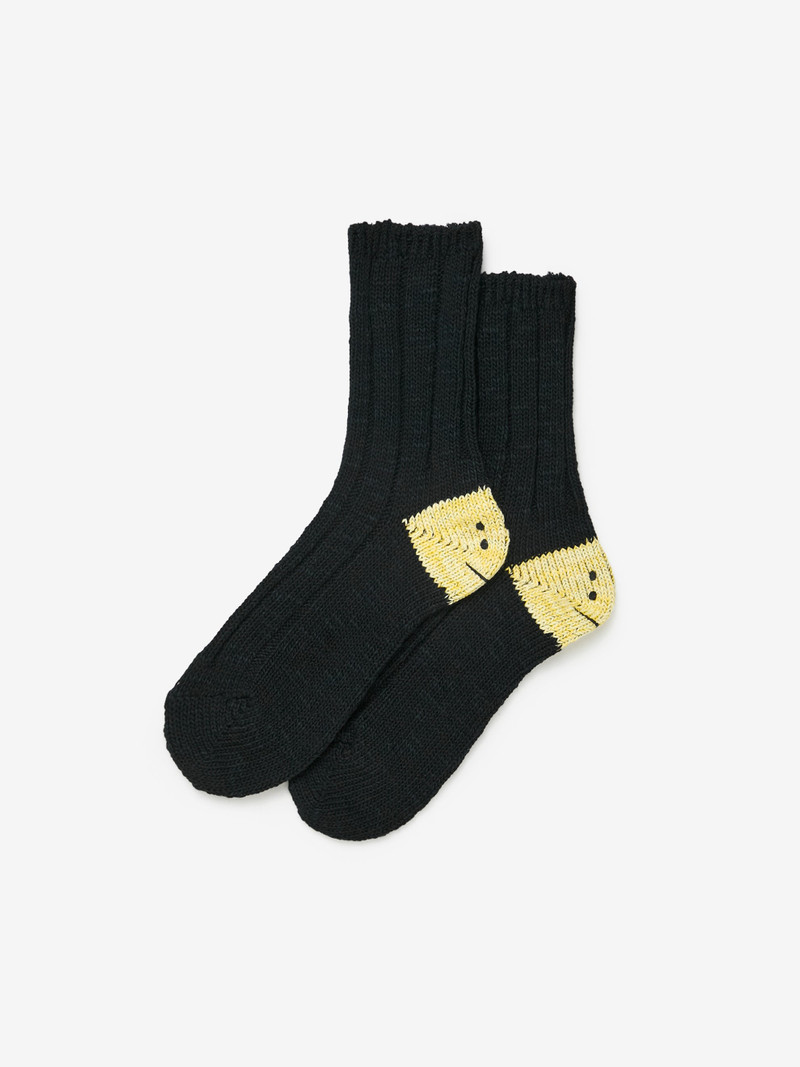 56 YARNS MA-1 RAINBOWY HAPPY HEEL SOCKS (BLACK) 3