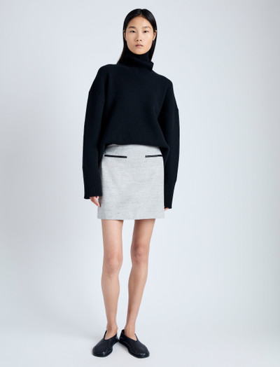 Proenza Schouler Judith Skirt in Melange Visocose Linen outlook