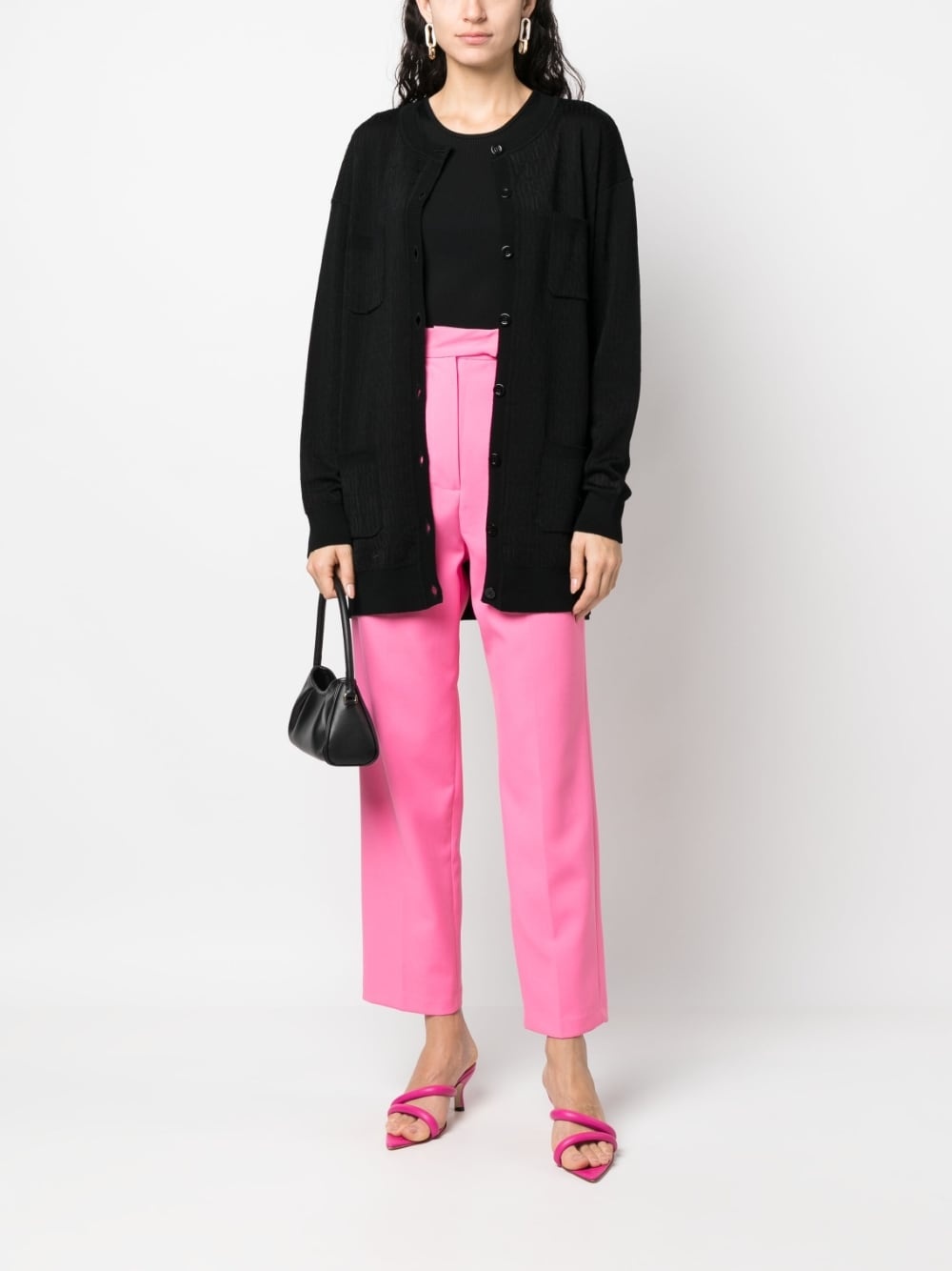 monogram-jacquard cardigan - 2