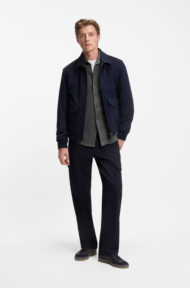 BOSS BECKHAM X BOSS SLIM-FIT SHIRT IN COTTON JERSEY outlook