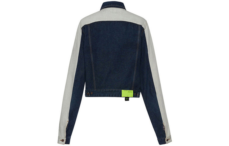 Off-White Off-White Splicing Sleeve Denim Jacket Blue OMYE026S19C300018500 outlook