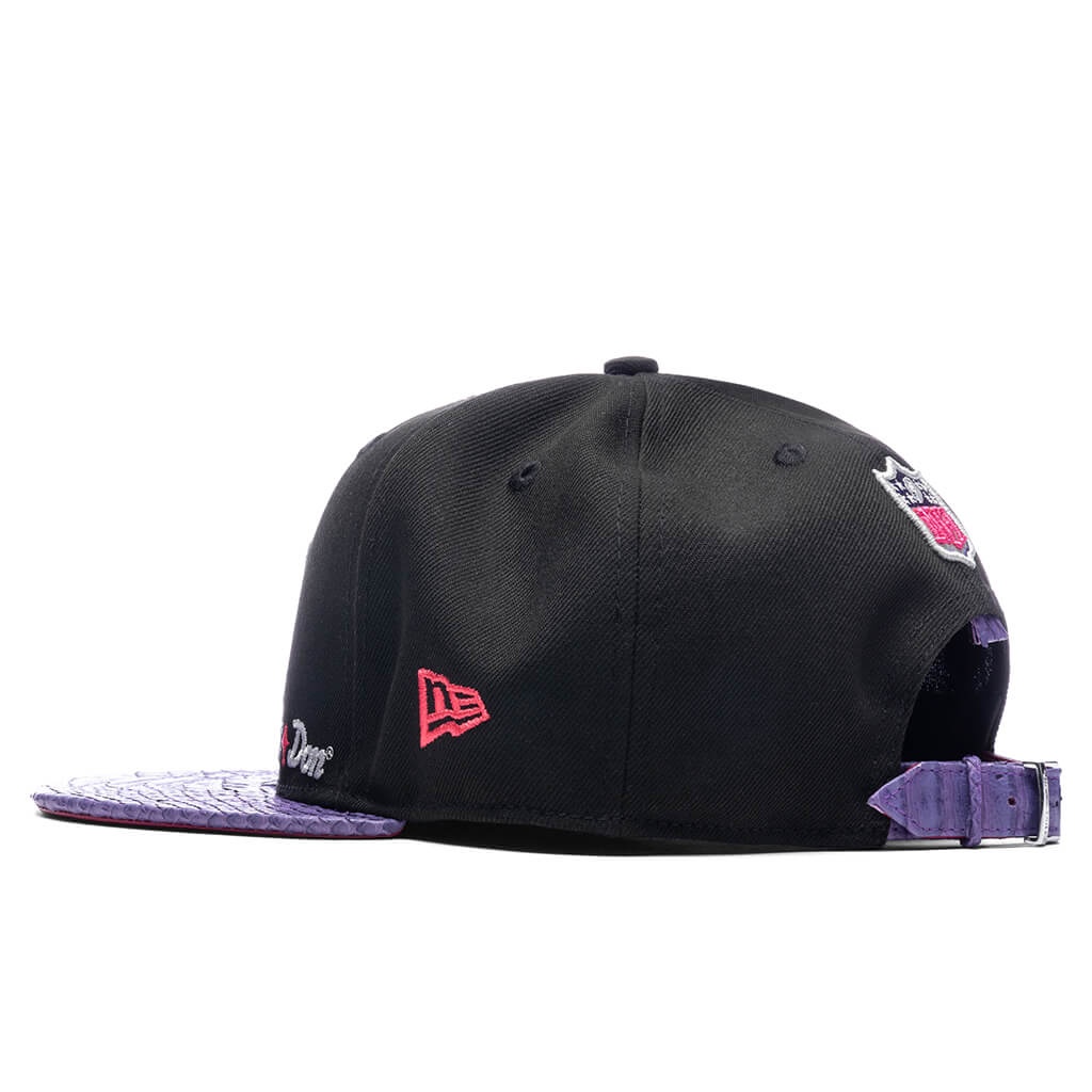 JUST DON X USHER SUPER BOWL LVIII 9FIFTY SNAPBACK HAT - BLACK/PURPLE PYTHON - 4