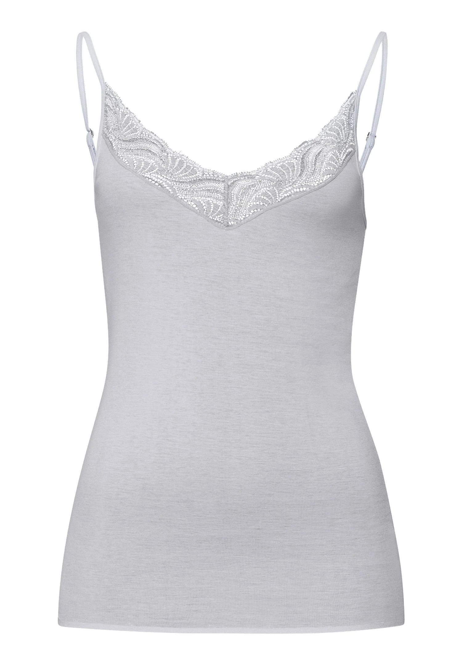 Cotton Delight Lace Trim Cotton Camisole - 1