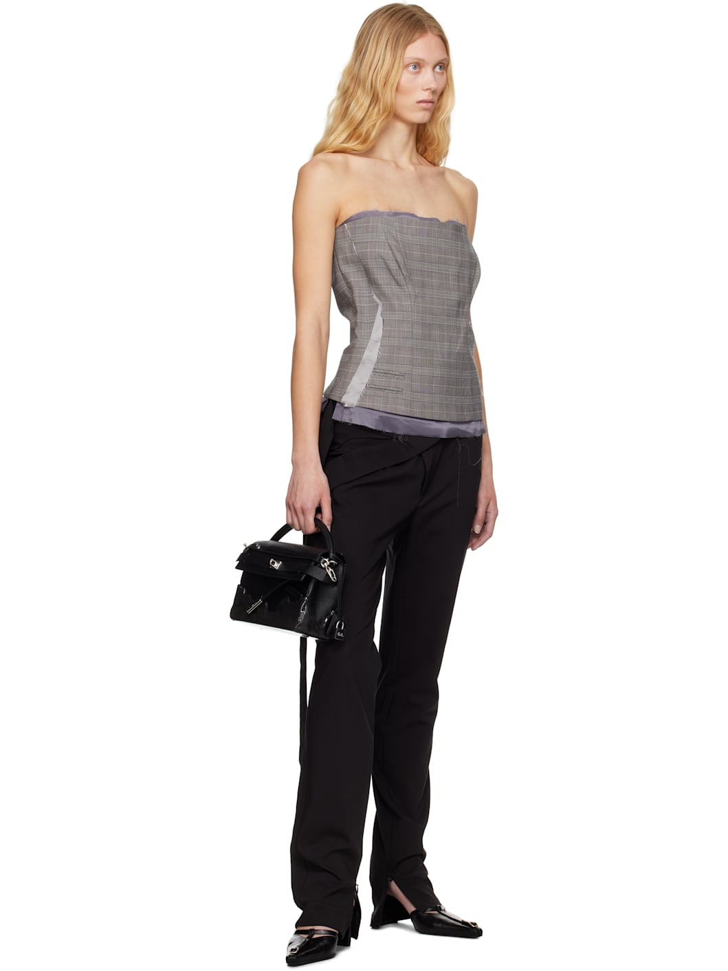 Black Slim Leg Suit Trousers - 4