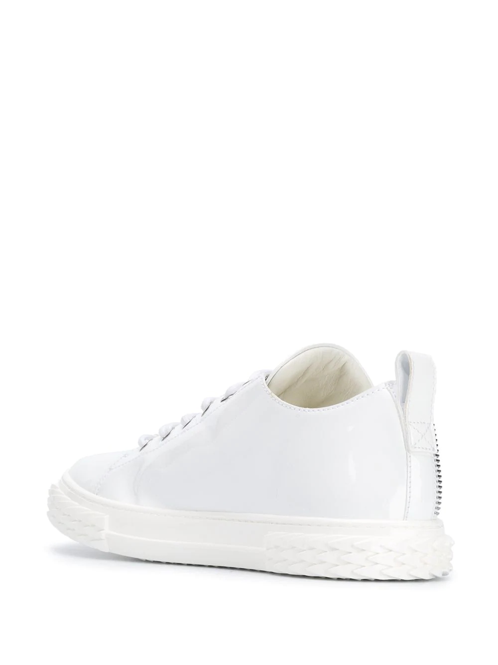 croc-effect low-top sneakers - 3