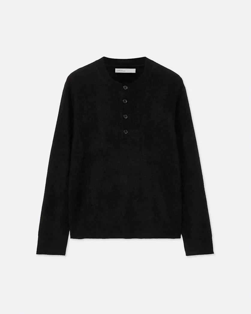 WULF MERINO WOOL HENLEY SWEATER - 1