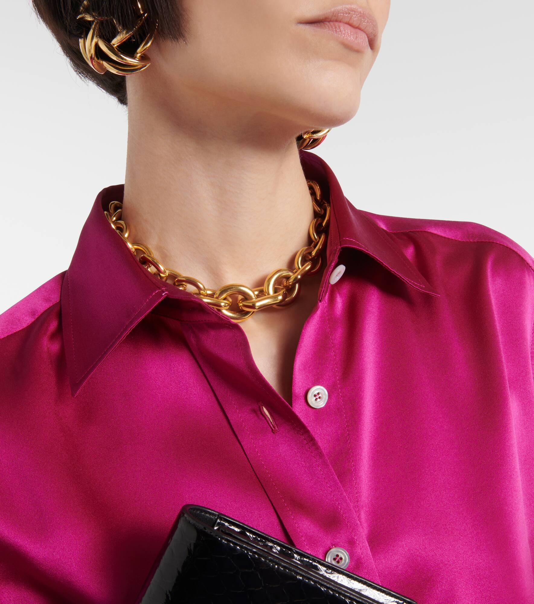 Silk satin shirt - 4